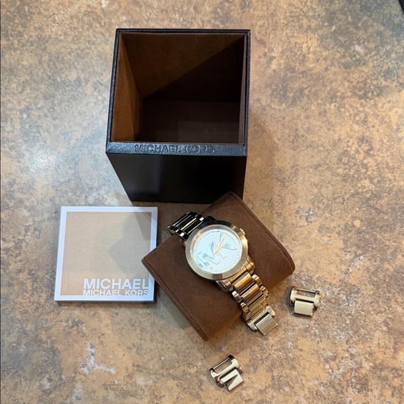 Michael Kors Gold-Tone Logo Watch
